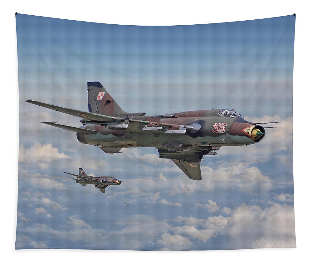 Aircraft Tapestry featuring the photograph Su22 - Cold War Warrior by Pat Speirs