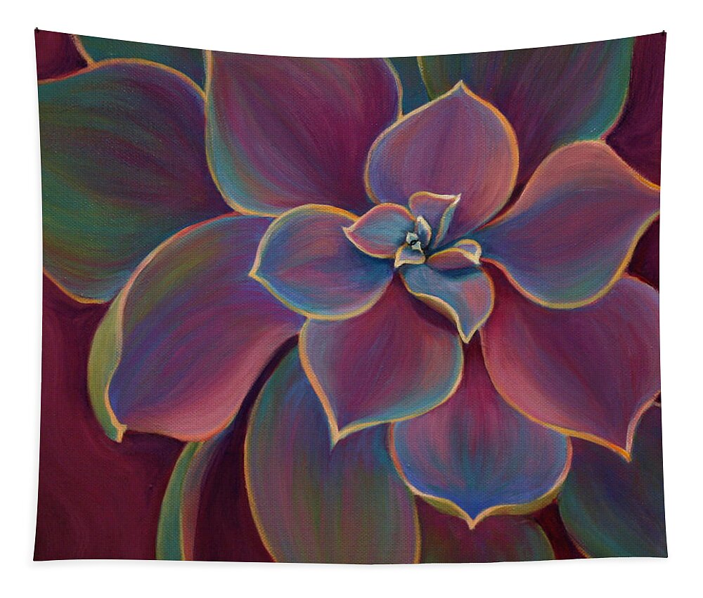 Succulent Tapestry featuring the painting Succulent Delicacy by Sandi Whetzel