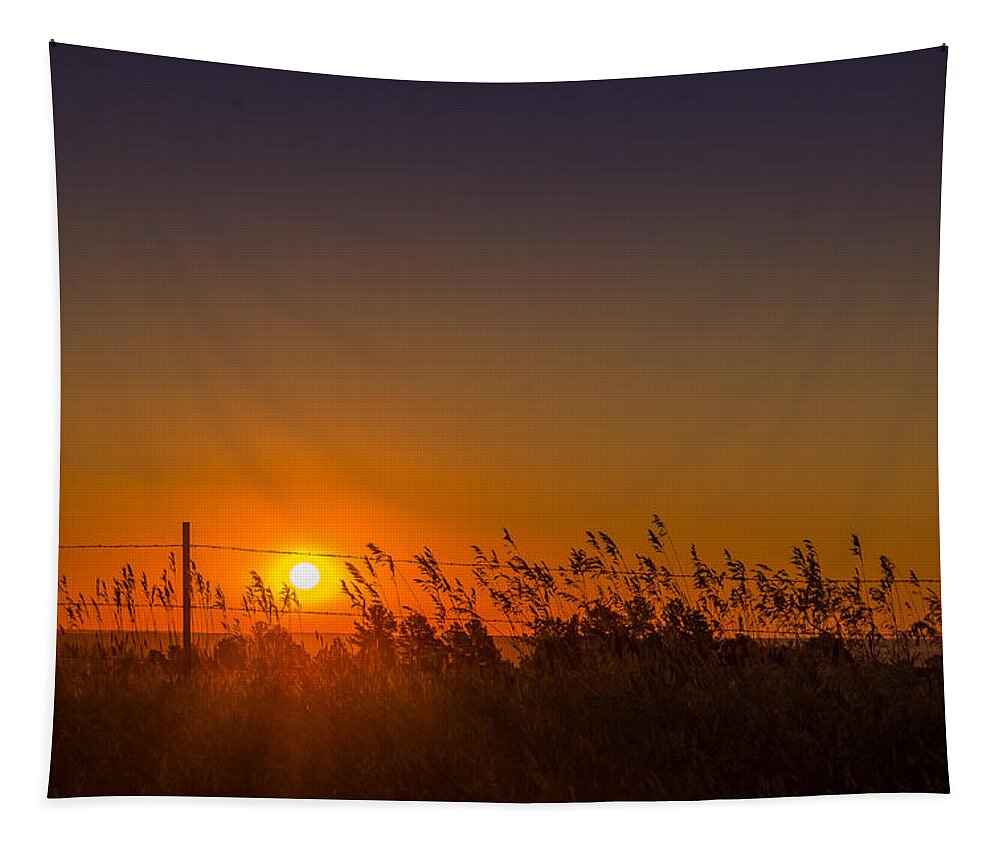 Dakota Tapestry featuring the photograph Summer Sunrise on the Plains by Greni Graph