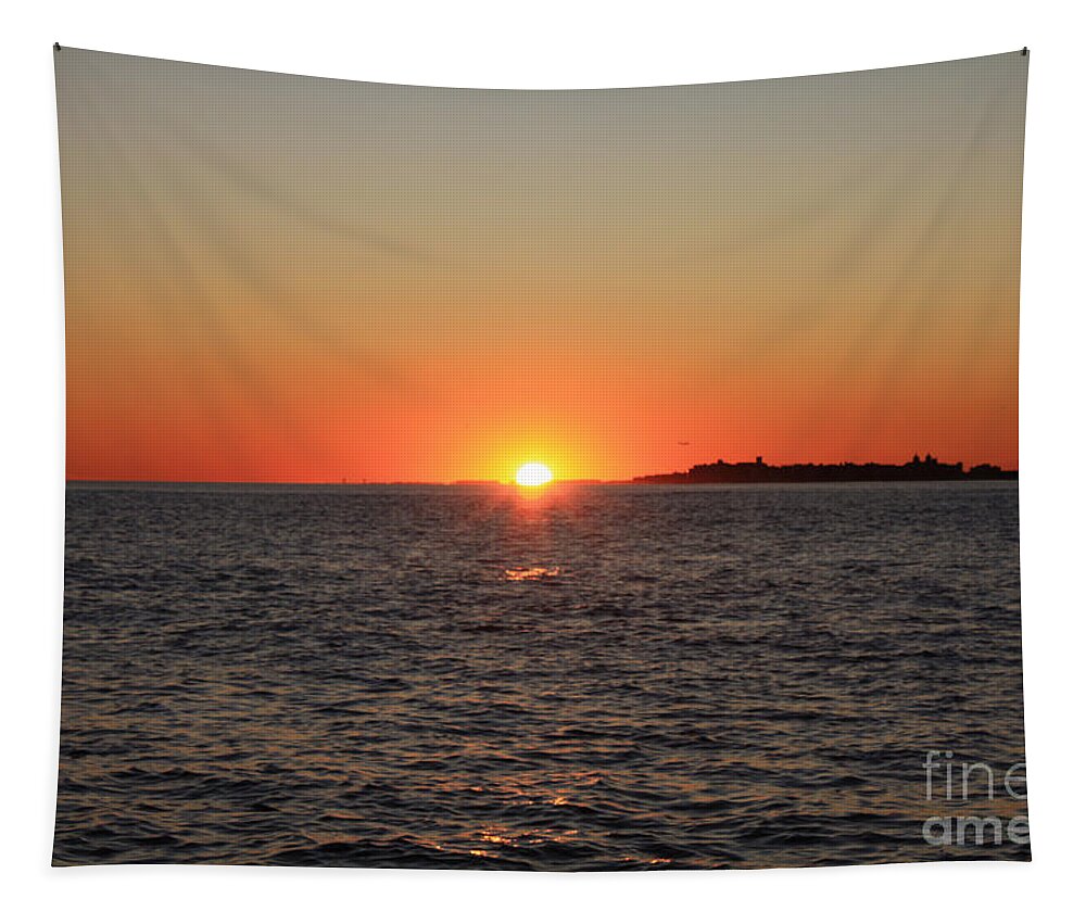 Summer Sunset Tapestry featuring the photograph Summer Sunset by John Telfer