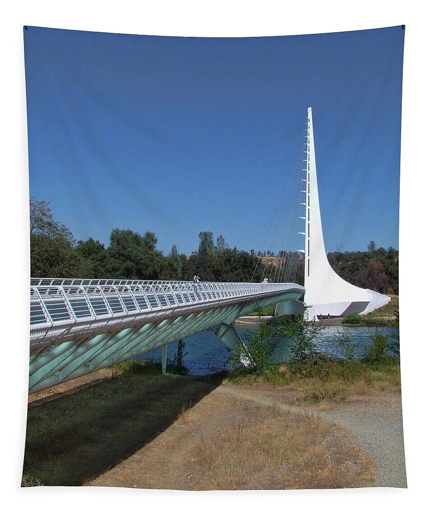 Bridge Framed Prints Tapestry featuring the photograph Sun Dial Bridge 2 by Ron Roberts