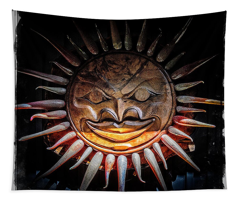 Totem Tapestry featuring the photograph Sun Mask by Roxy Hurtubise