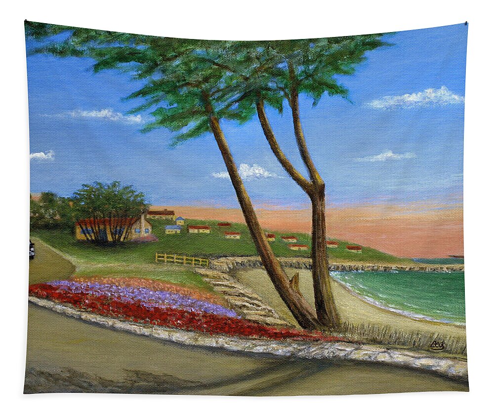 California Tapestry featuring the painting Sunday Drive by Gordon Beck