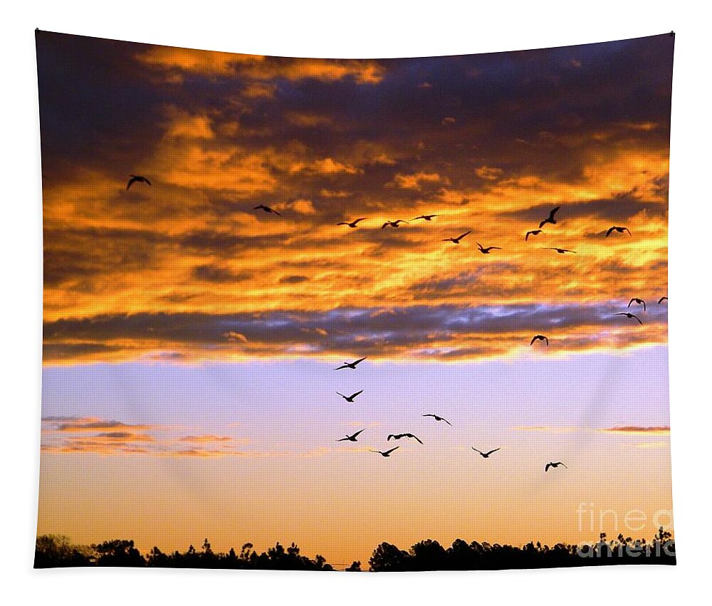 Sunrise Tapestry featuring the digital art Gods Outdoor Church Sunday by Matthew Seufer