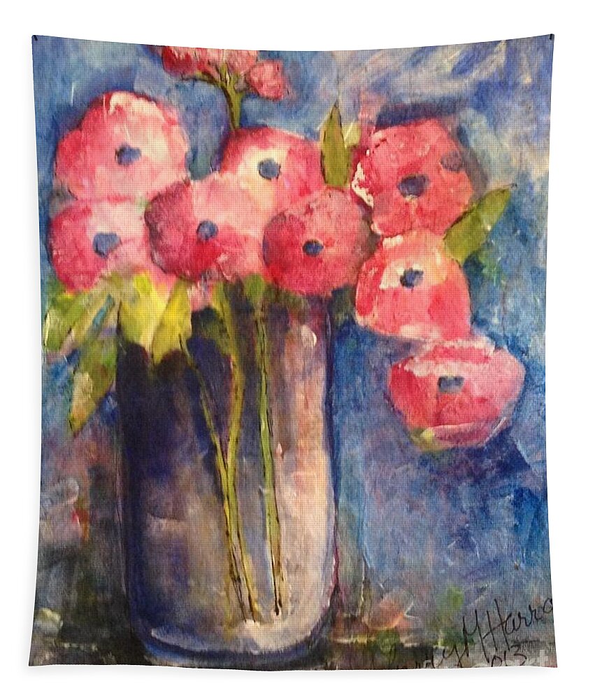 Floral Tapestry featuring the painting Sunday Painting by Sherry Harradence