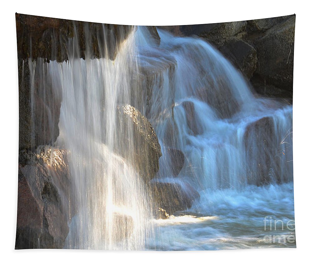 Deb Halloran Tapestry featuring the photograph Sunlight on the Falls by Deb Halloran