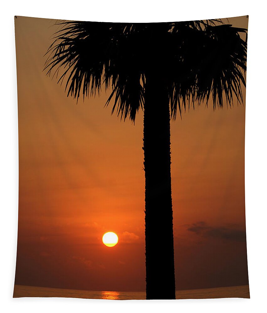 Sun Tapestry featuring the photograph Sunrise in Daytona Beach by Chauncy Holmes