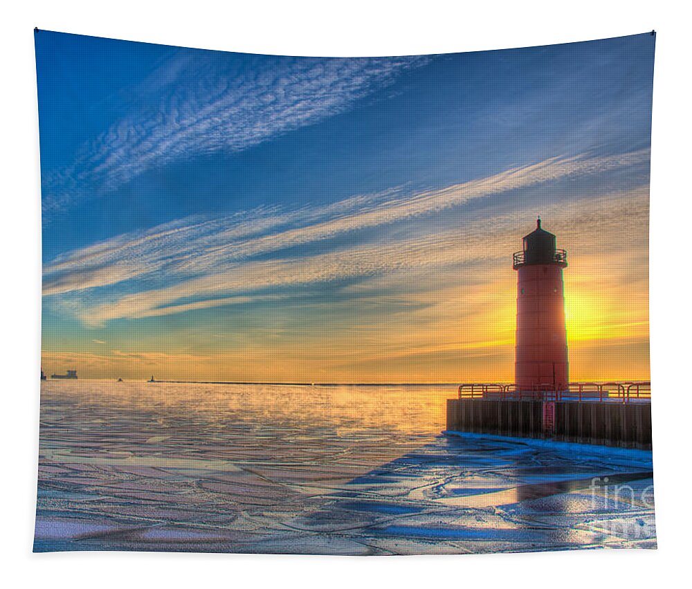 Cold Tapestry featuring the photograph Sunrise Pierhead by Andrew Slater
