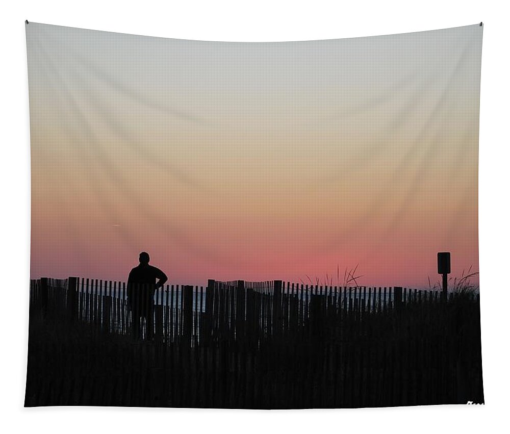 Sunrise Tapestry featuring the photograph Sunrise Silhouette by Robert Banach