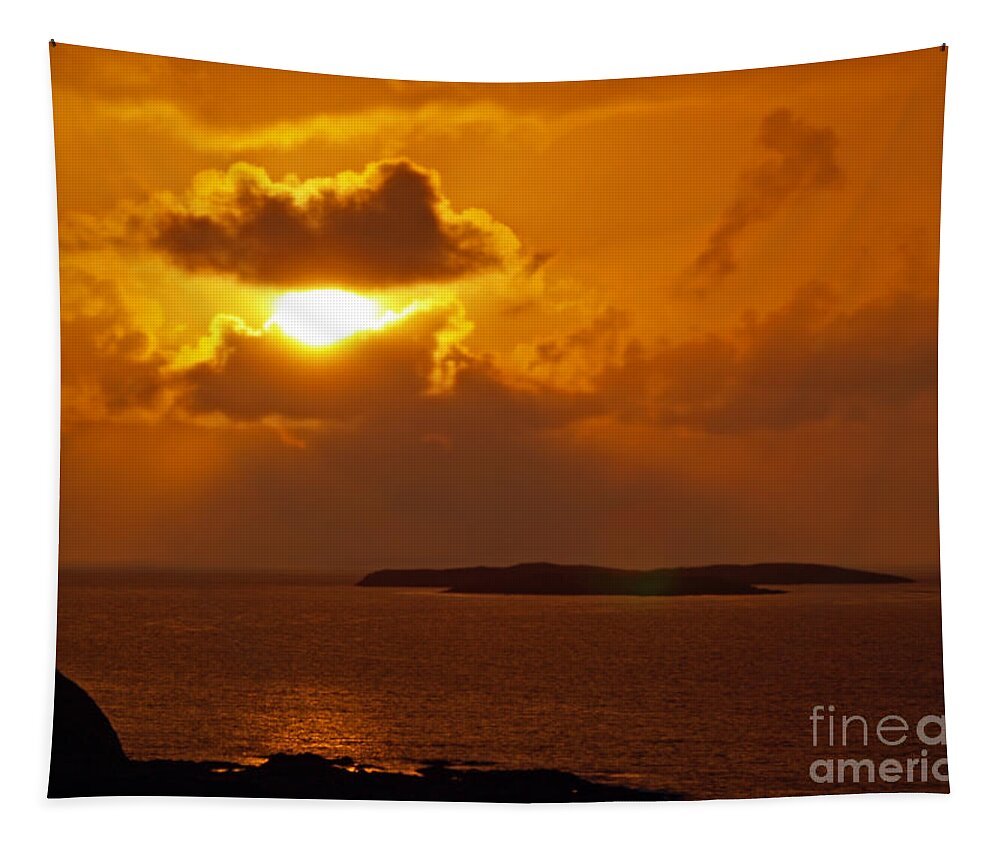 Fine Art Photography Tapestry featuring the photograph Sunset from the Dolphin Watch Cottage by Patricia Griffin Brett