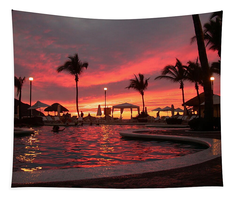 Paradise Tapestry featuring the photograph Sunset In Paradise by Shane Bechler