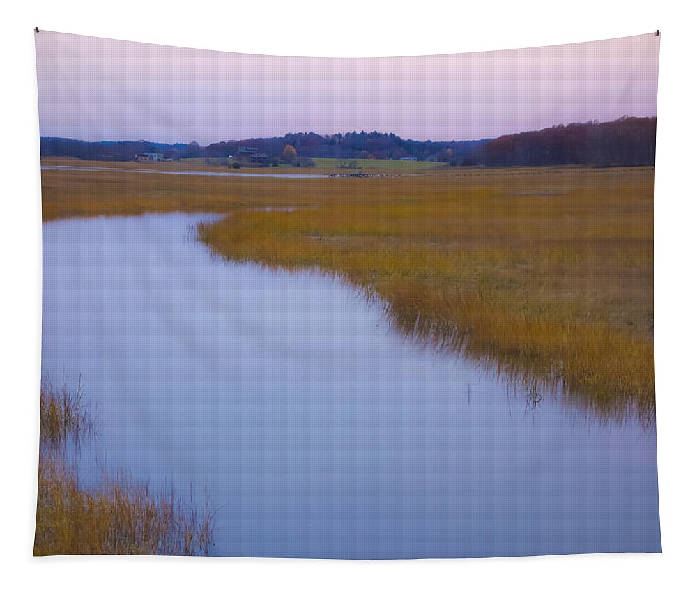 Marsh Tapestry featuring the photograph Sunset Marsh at Fox Creek by Stoney Stone