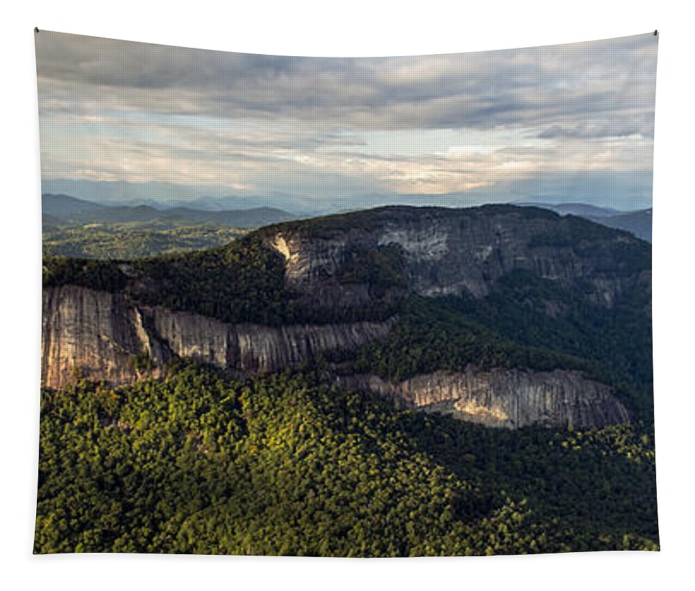 Whiteside Mountain Tapestry featuring the photograph Sunset on Whiteside Mountain by David Oppenheimer