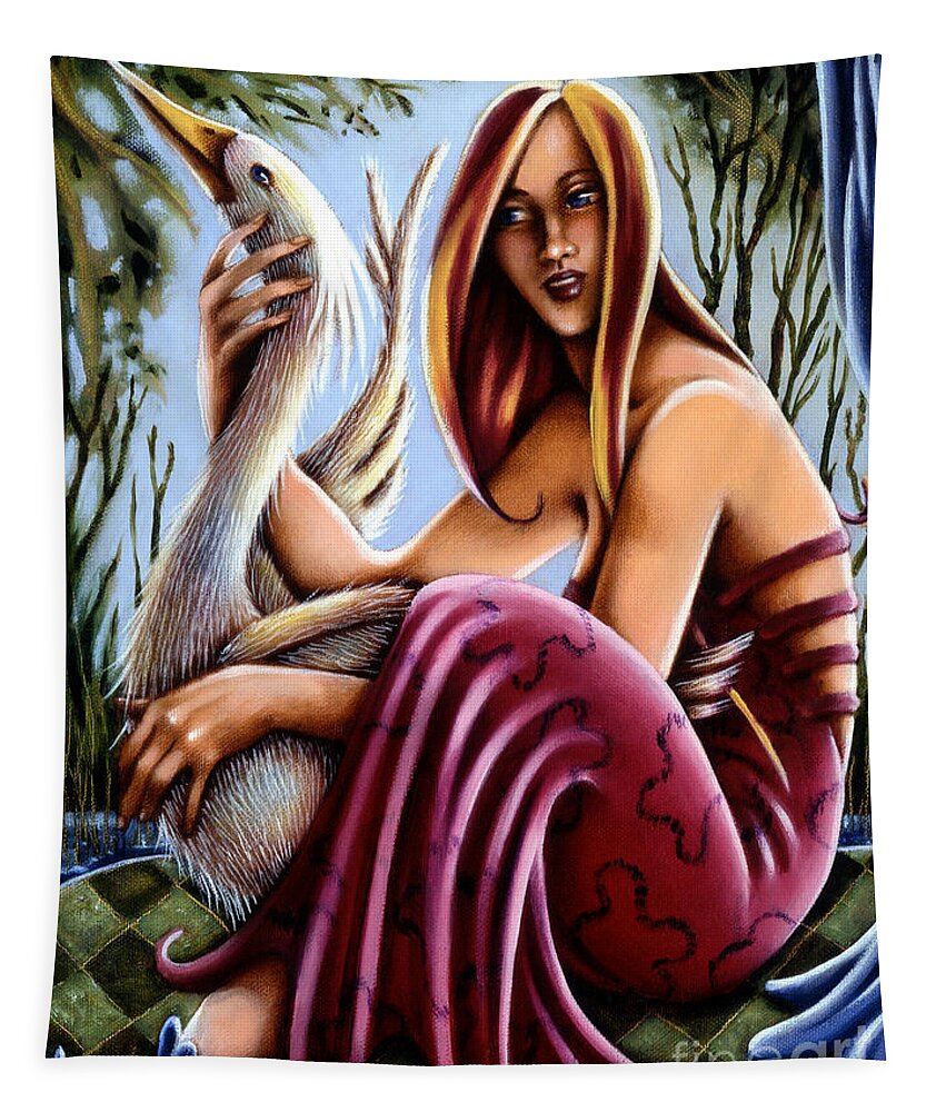 Fantasy Tapestry featuring the painting Swamp Song by Valerie White