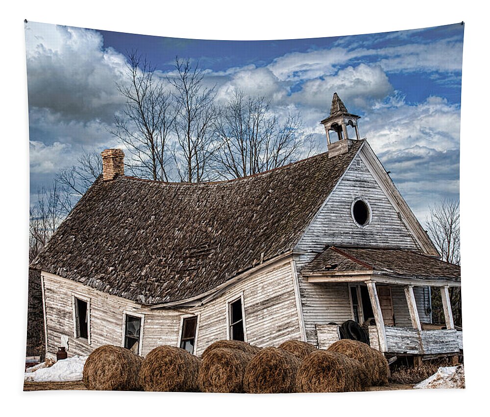 Old School House Tapestry featuring the photograph Sway Back School House by Paul Freidlund