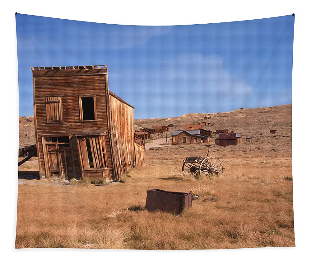 Bodie Ghost Town Tapestry featuring the photograph Swazey Hotel Bodie Ghost Town by Sue Leonard