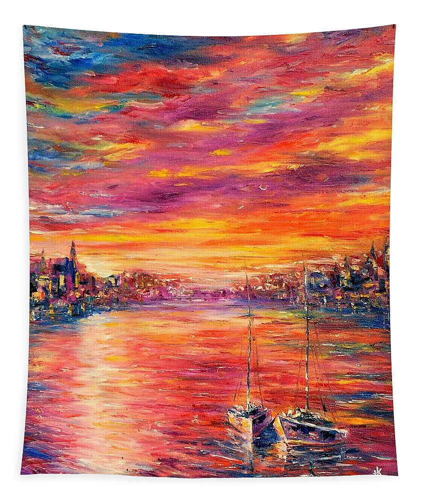 Contemporary Impressionism Tapestry featuring the painting Sweet Dreams Honey by Helen Kagan