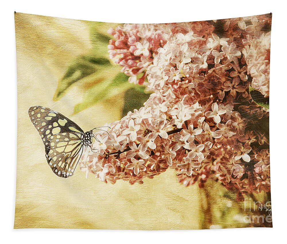 Butterfly Tapestry featuring the photograph Sweet Lilacs by Lois Bryan