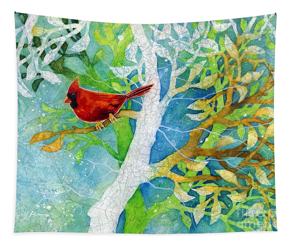 Cardinal Tapestry featuring the painting Sweet Memories II by Hailey E Herrera