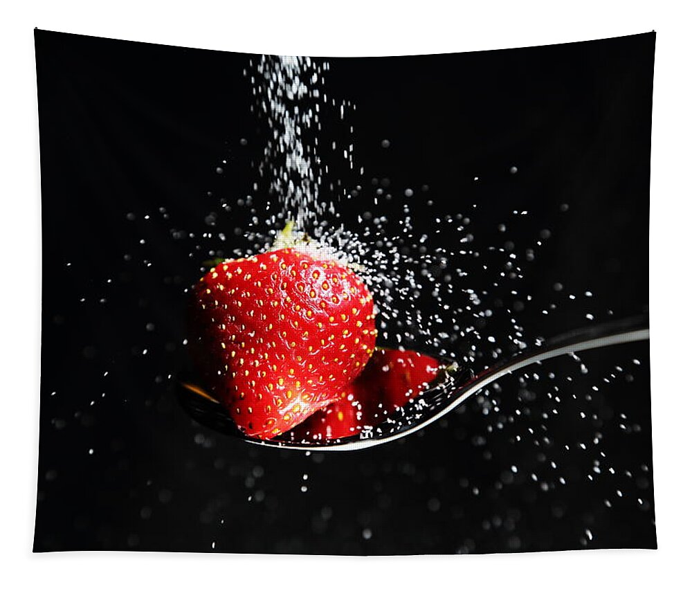Falling Sugar Tapestry featuring the photograph Sweet Strawberry by David Andersen