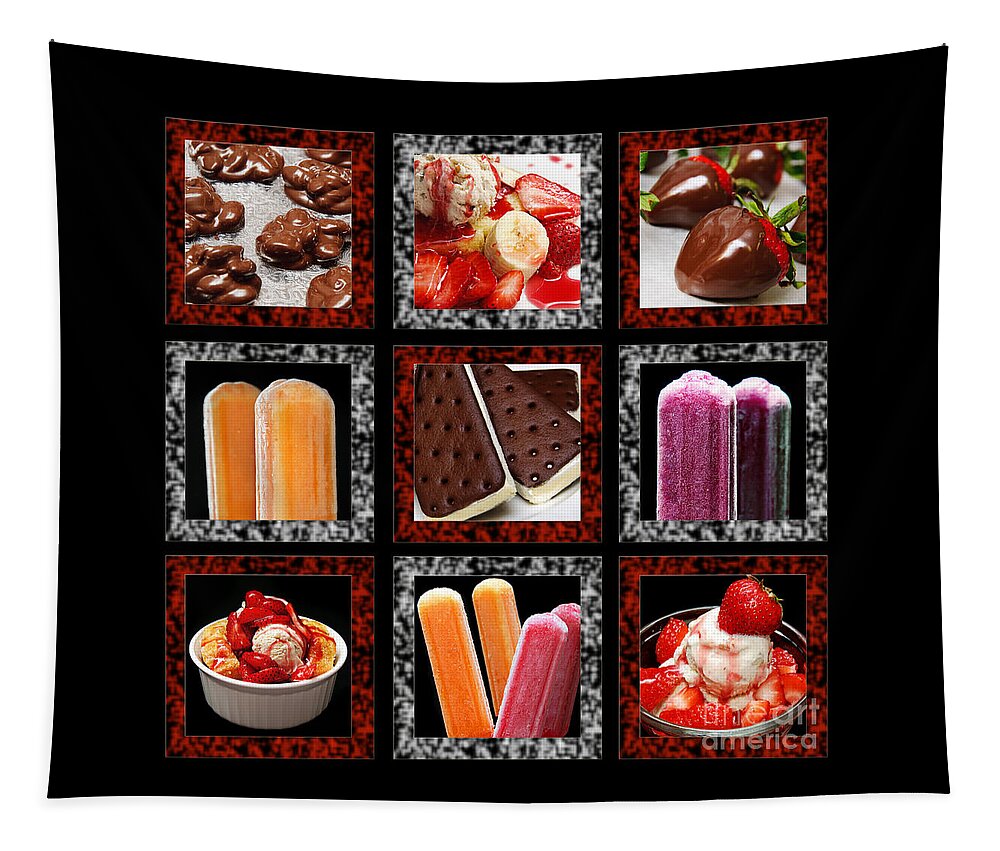 Food Tapestry featuring the photograph Sweets For The Sweet Tic Tac Toe by Andee Design
