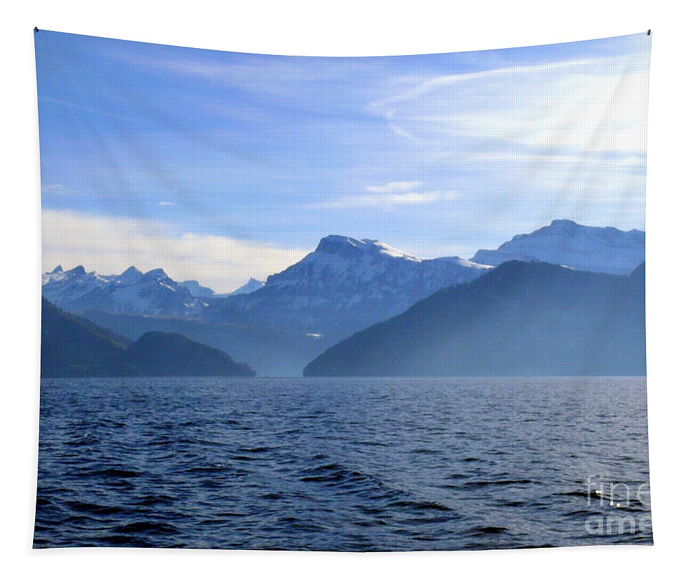 Panoramic Tapestry featuring the photograph Swiss Alps 2 by Amanda Mohler