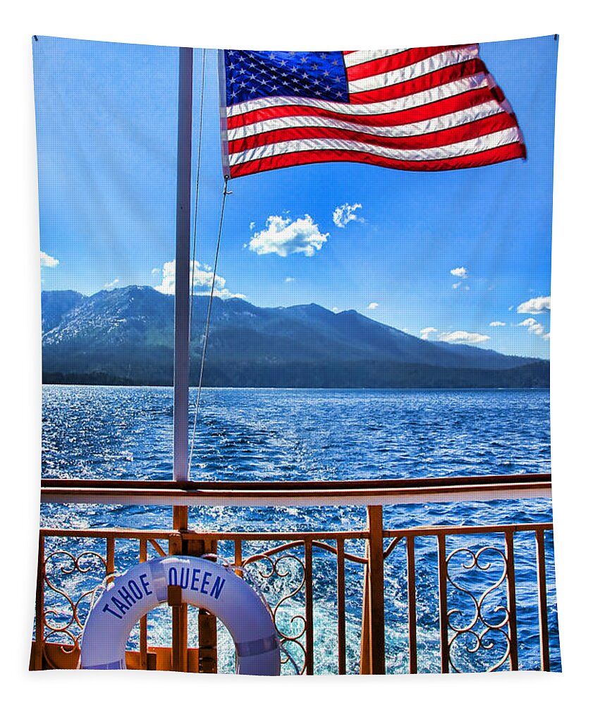 Boat Tapestry featuring the photograph Tahoe Queen Lake Tahoe By Diana Sainz by Diana Raquel Sainz