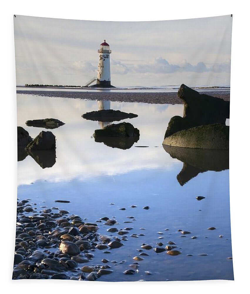 Talacer Tapestry featuring the photograph Talacer abandoned lighthouse by Spikey Mouse Photography
