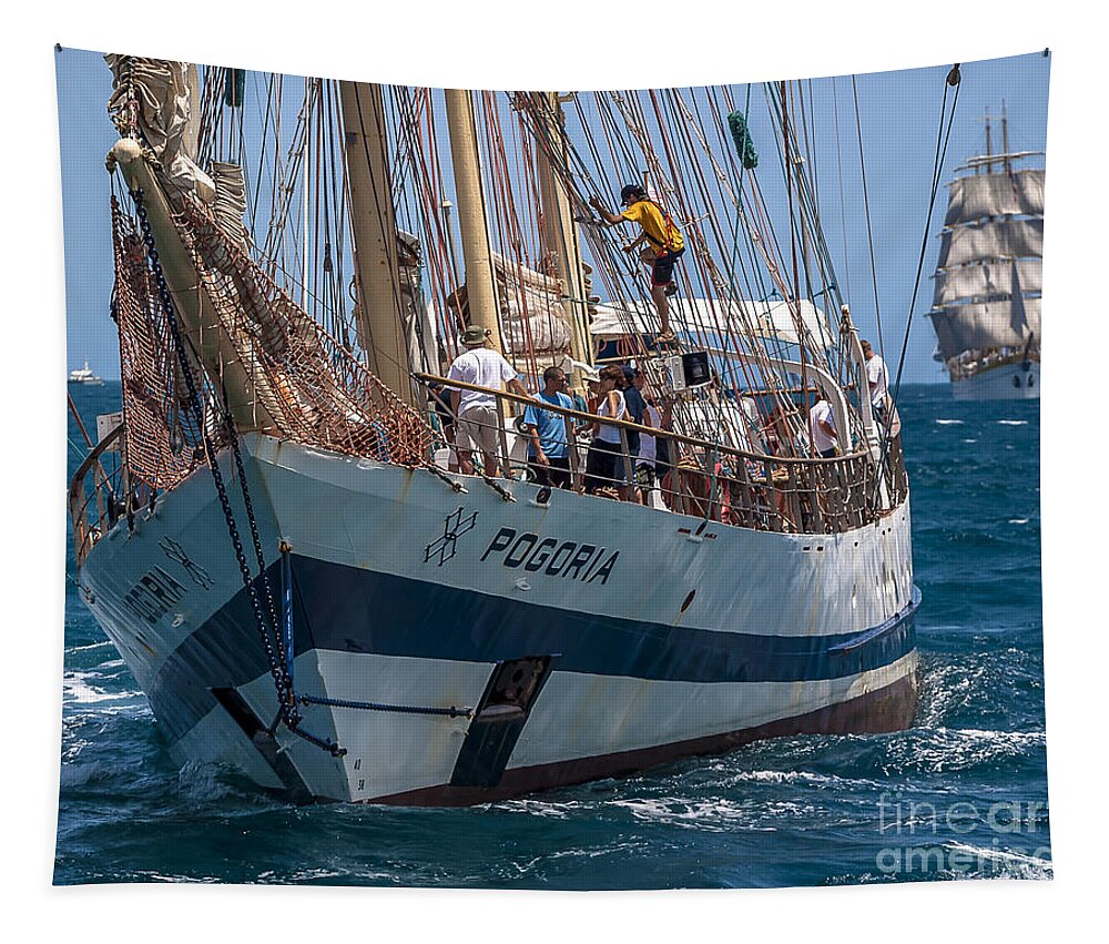 Tall Ships Tapestry featuring the photograph Tall Ship Pogoria by Pablo Avanzini