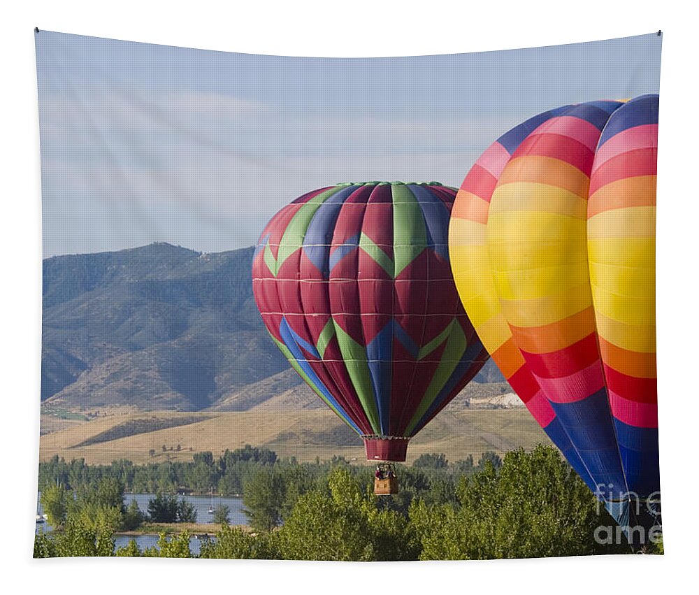 Colorado Tapestry featuring the photograph Tandem Balloons by Steven Krull