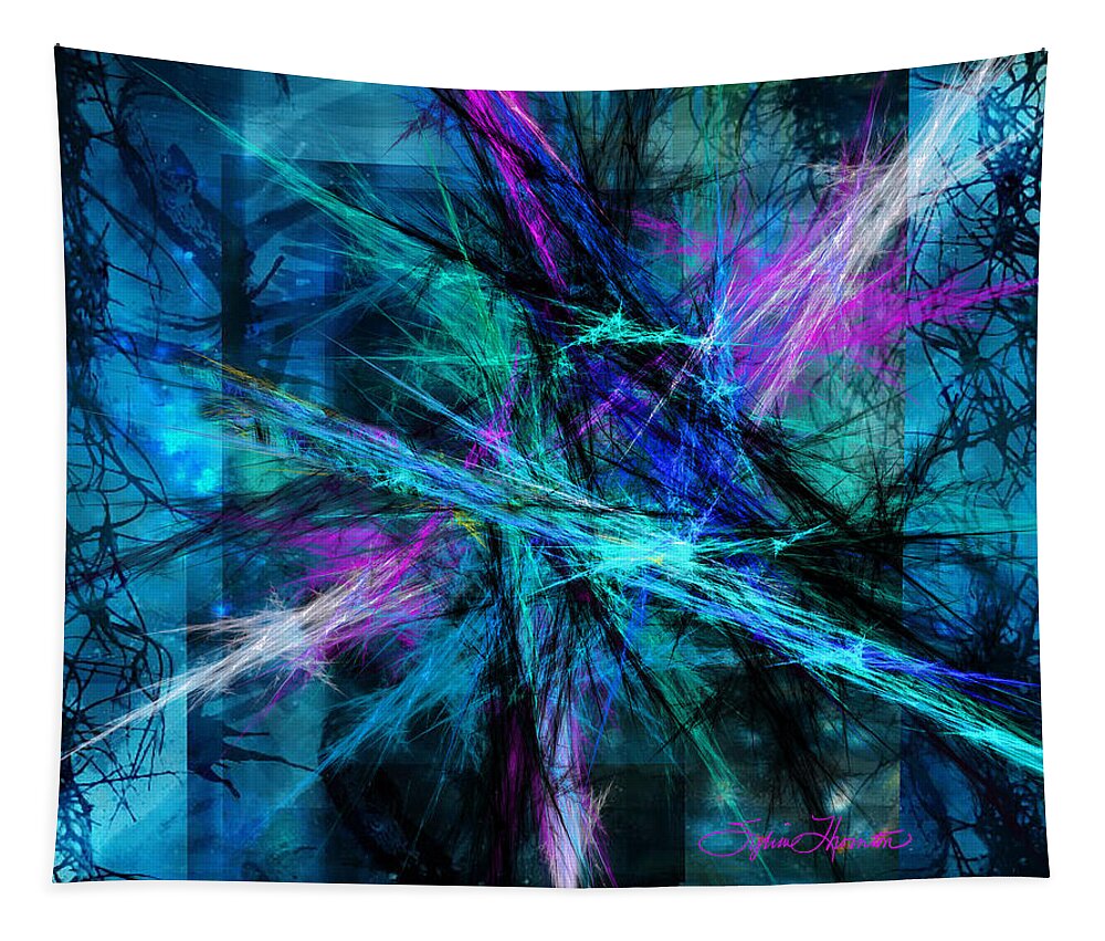 Abstract Tapestry featuring the photograph Tangled Web by Sylvia Thornton