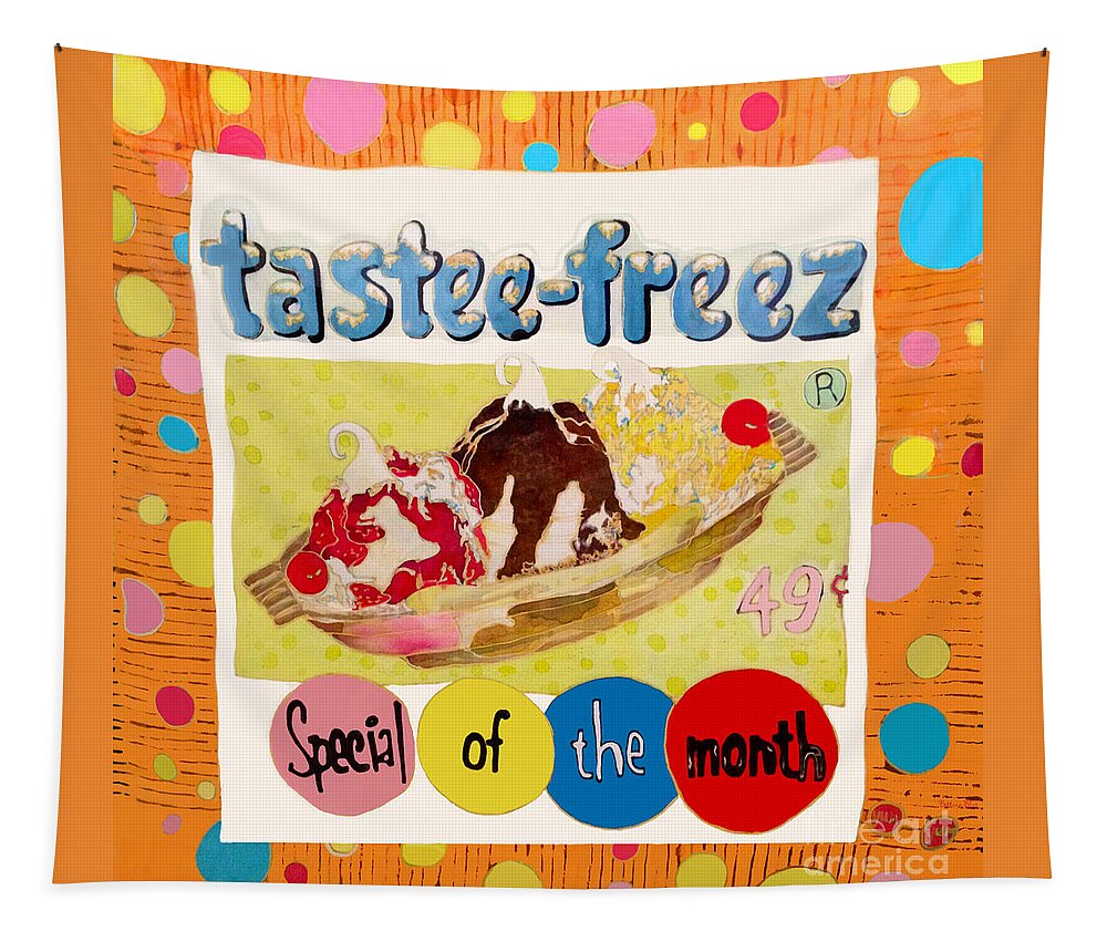 Dyes Tapestry featuring the painting Tastee Freez by Beth Saffer