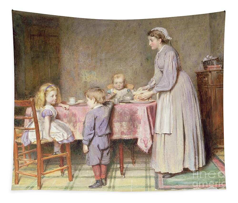 Children Tapestry featuring the painting Tea Time by George Kilburne