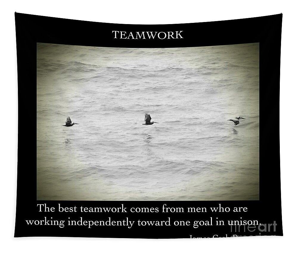 Teamwork Tapestry featuring the photograph Teamwork by Kerri Farley