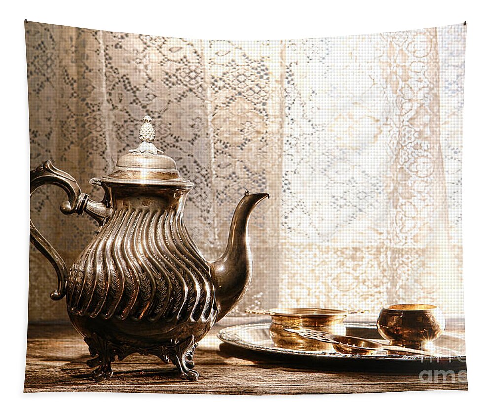 Tea Tapestry featuring the photograph Teatime by Olivier Le Queinec