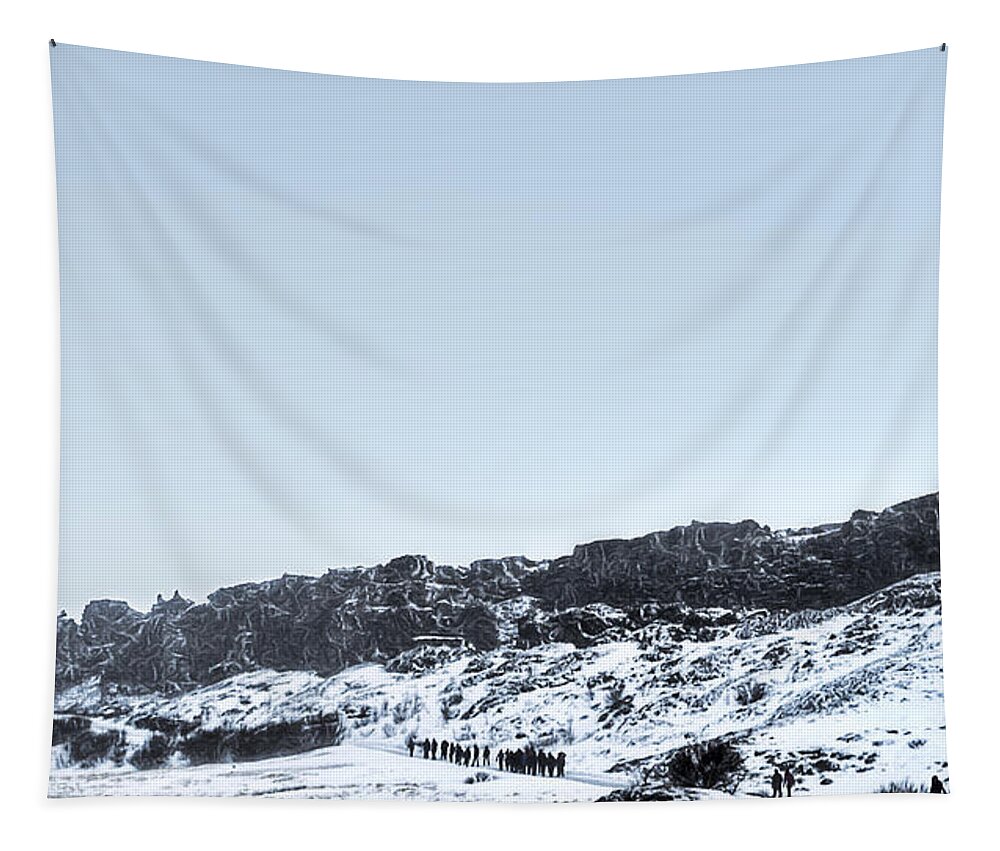 Amazing Tapestry featuring the photograph Tectonic Plate by Maria Coulson