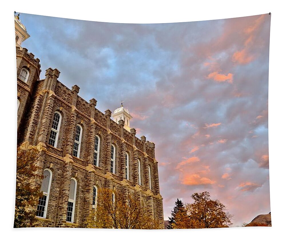 Logan Tapestry featuring the photograph Temple High by David Andersen