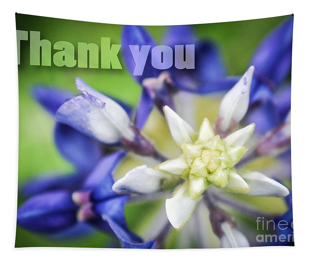 Thank Tapestry featuring the photograph Thank You by Cheryl McClure