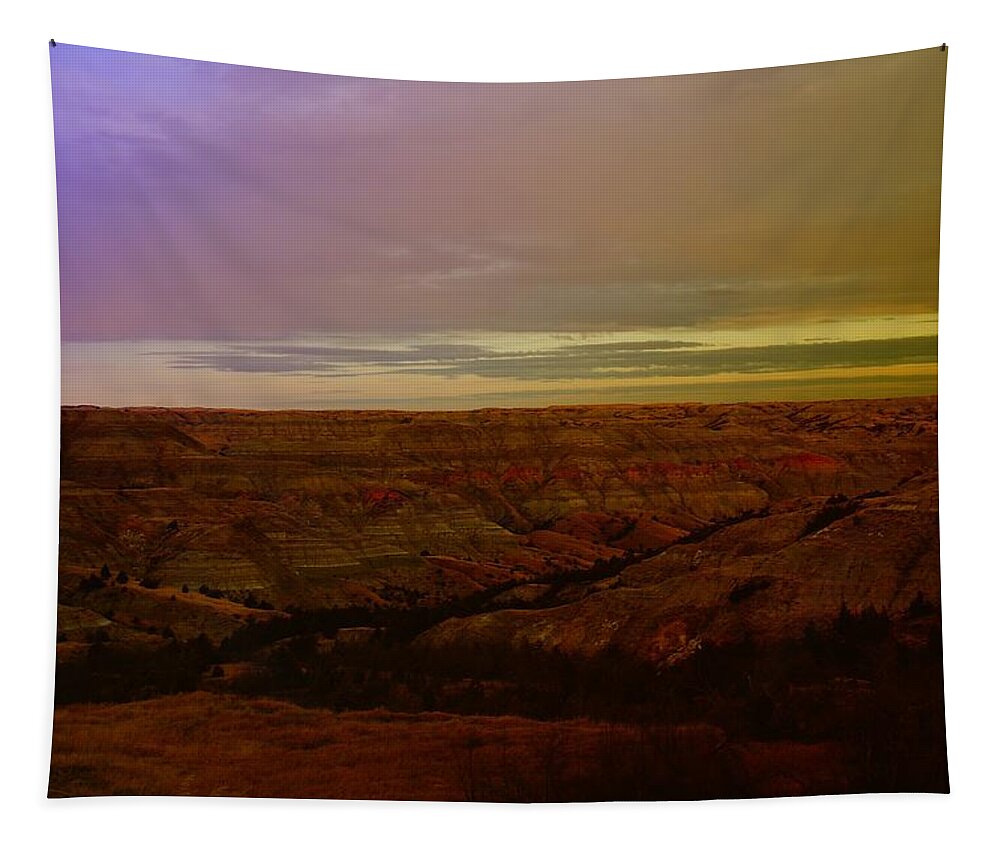 Badlands Tapestry featuring the photograph The Badlands by Jeff Swan