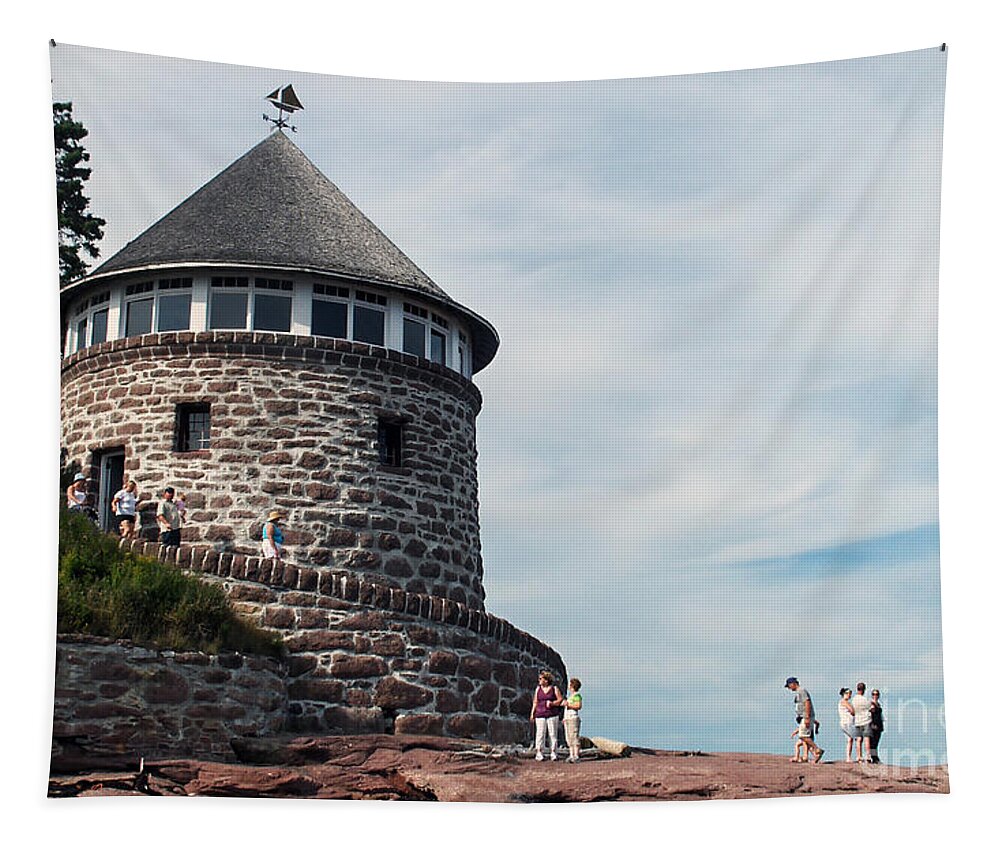 Sir William Van Horne Tapestry featuring the photograph The Bath House on Ministers Island NB by Art MacKay