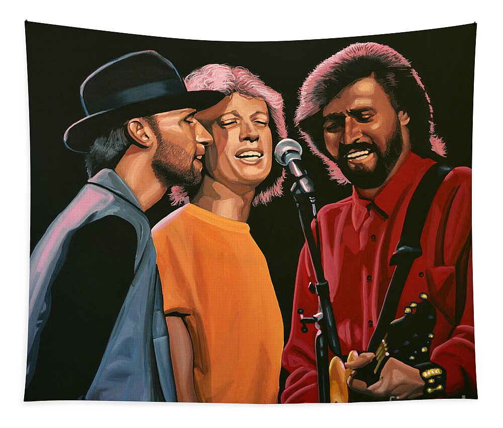 The Bee Gees Tapestry featuring the painting The Bee Gees by Paul Meijering