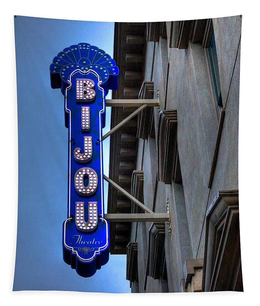 Tennessee Tapestry featuring the photograph The Bijou Theatre - Knoxville Tennessee by David Patterson