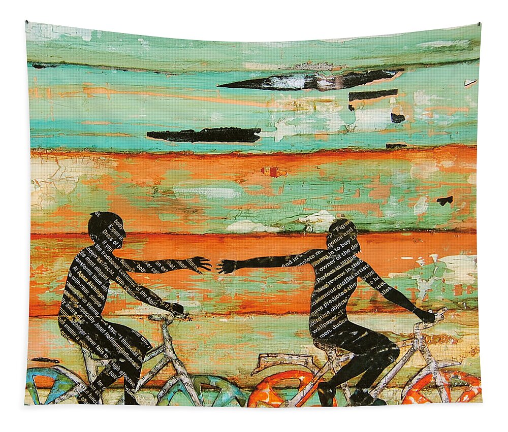 Couple Tapestry featuring the painting The Chase by Danny Phillips