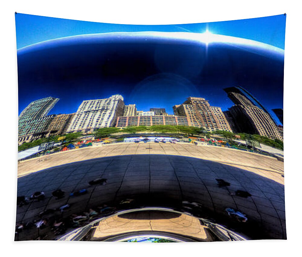 Cloud Gate Tapestry featuring the photograph The Cloud Gate by Jonny D