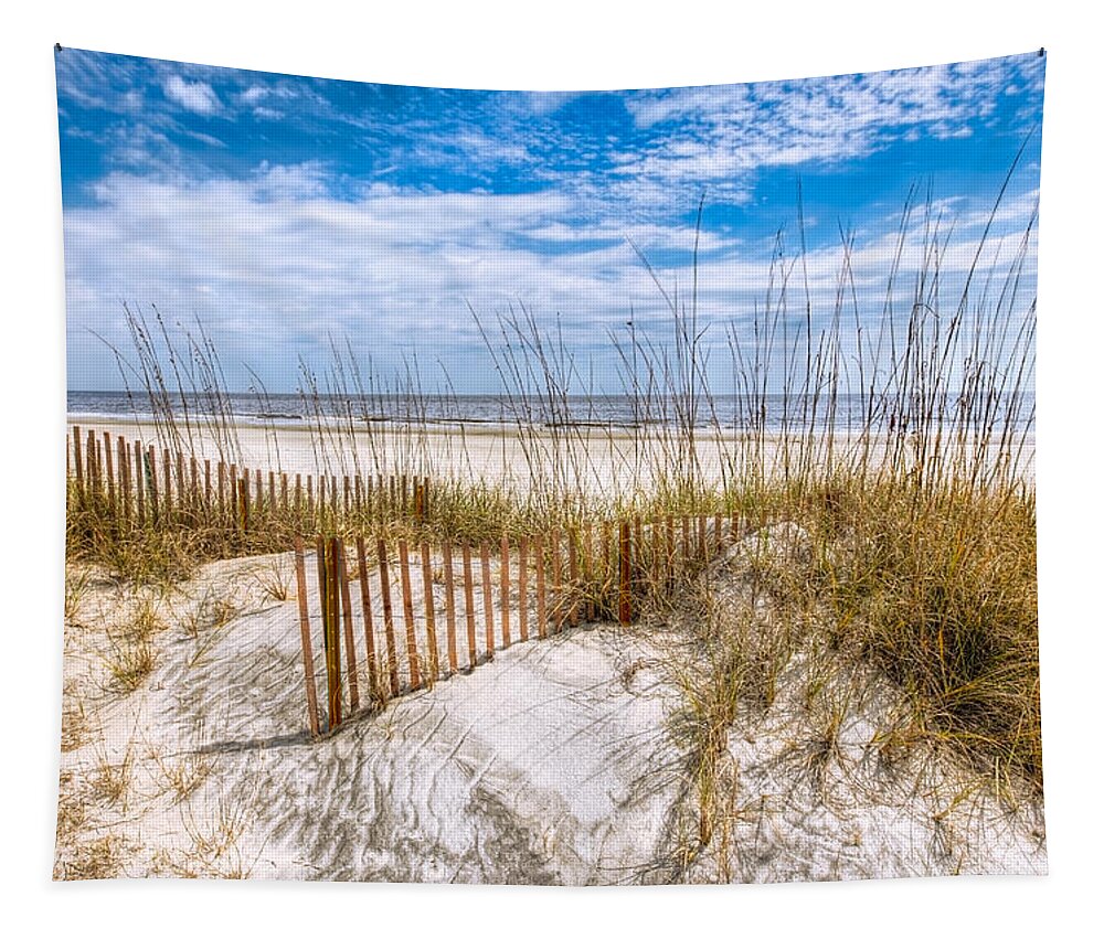 Clouds Tapestry featuring the photograph The Dunes by Debra and Dave Vanderlaan