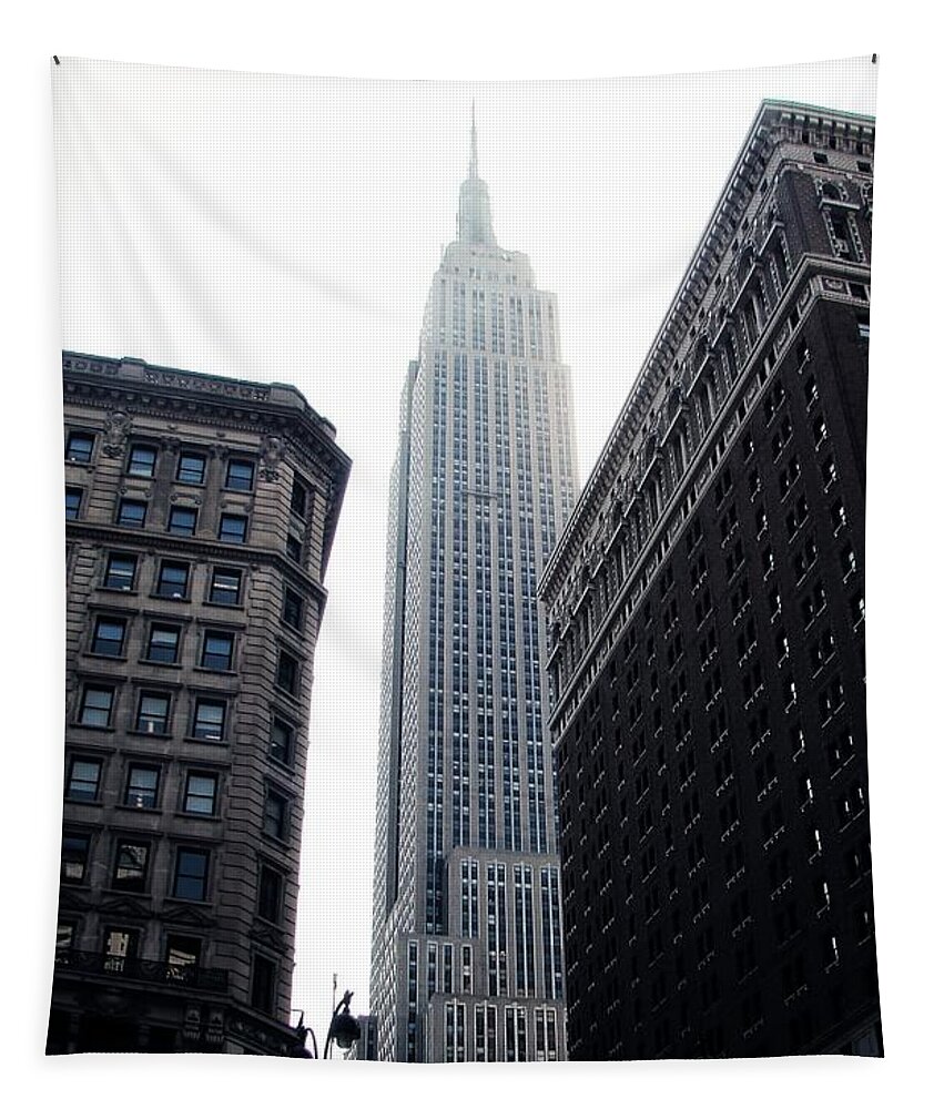 New York Tapestry featuring the photograph The Empire State Building by Zinvolle Art
