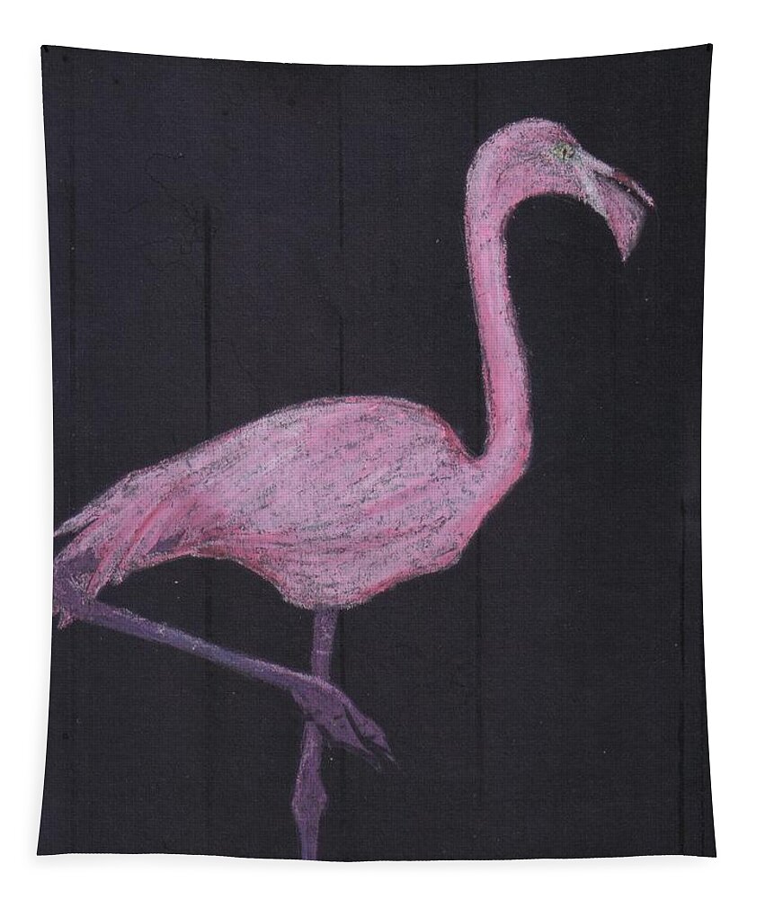 Flamingo Tapestry featuring the digital art the Flamingo by George Pedro