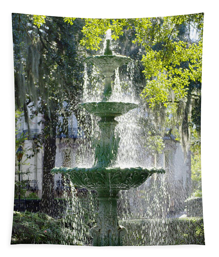 Fountain Tapestry featuring the photograph The Fountain by Mike McGlothlen