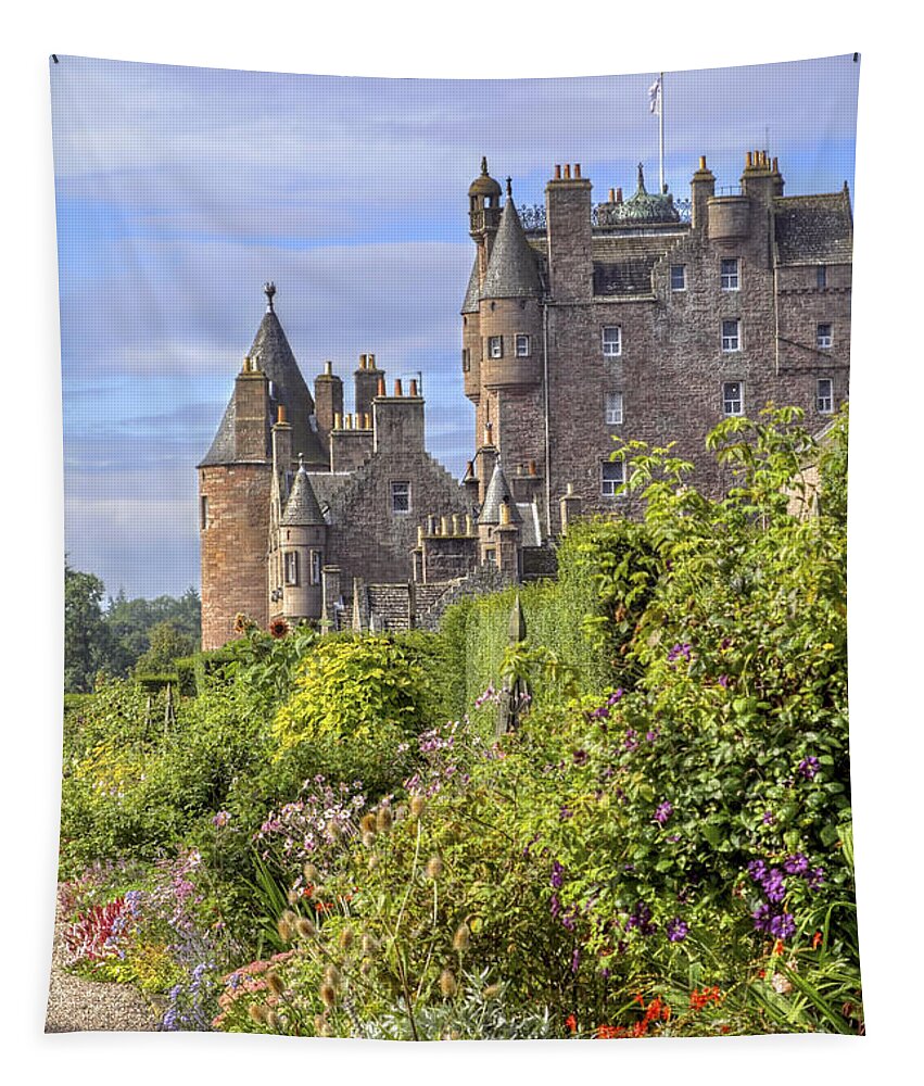Scotland Tapestry featuring the photograph The Garden of Glamis Castle by Jason Politte