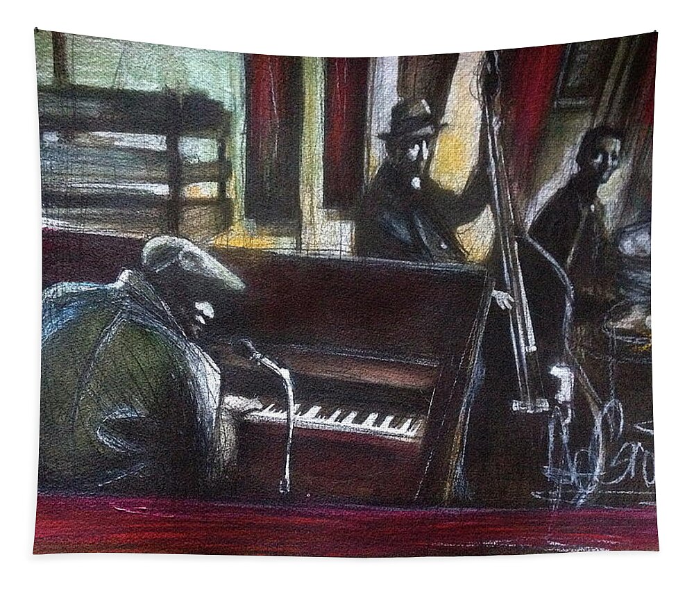 Musicians Tapestry featuring the painting The Gig by Gregory DeGroat